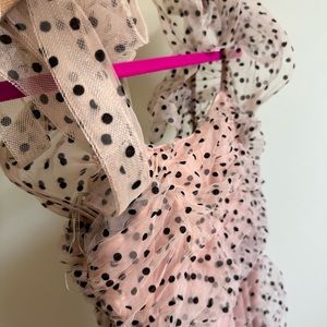 Pink polka dot dresss